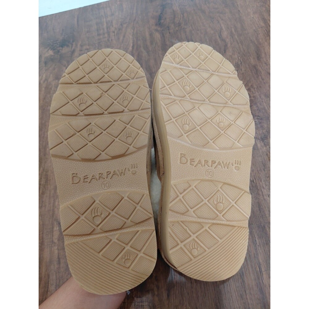 Bearpaw Platform Chunky Slippers, 10 Sheepskin, Tan Suede Leather - Picture 4 of 12